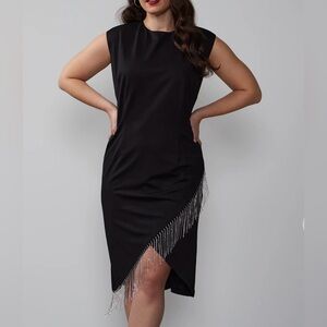 NY & Co Plus Metallic Fringe Bodycon Dress XXL